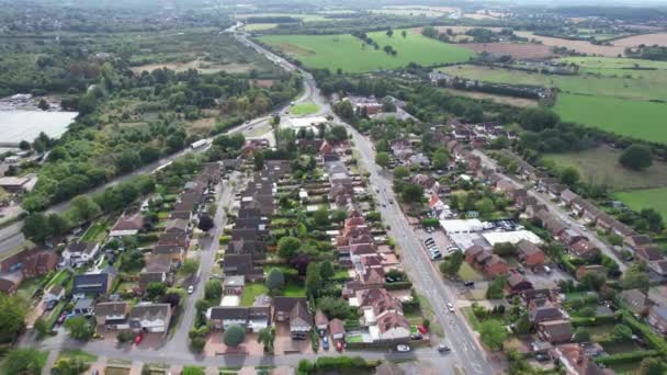 イギリスのセント アルバンズ タウン 2022年9月8日 セント アルバンズ タウンの空中写真 — ストック動画