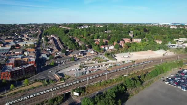 Luton Anglia Wielka Brytania Sierpnia 2022 Pociąg Torach Dworzec Centralny — Wideo stockowe