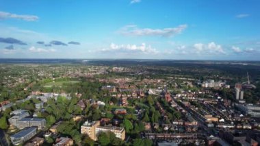 St Albans Town, İngiltere - 8 Eylül 2022: St Albans Town 'un hava manzarası