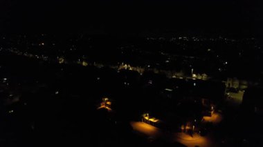Luton City 'nin Gece Hava Görüntüsü 