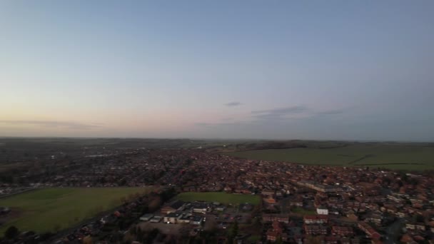 Лутон Англія Великобританія Січня 2023 Вид Захід Сонця Над Лутоном — стокове відео