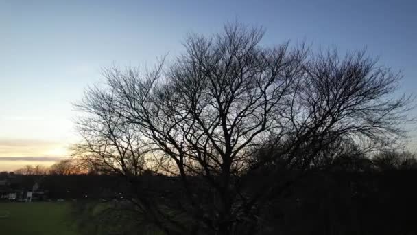 英国卢顿 2023年1月30日 日落在卢顿上空 慢镜头 — 图库视频影像