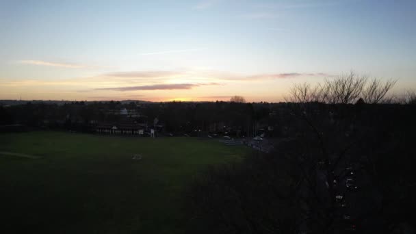 Luton England Großbritannien Januar 2023 Sonnenuntergang Blick Über Luton Slow — Stockvideo