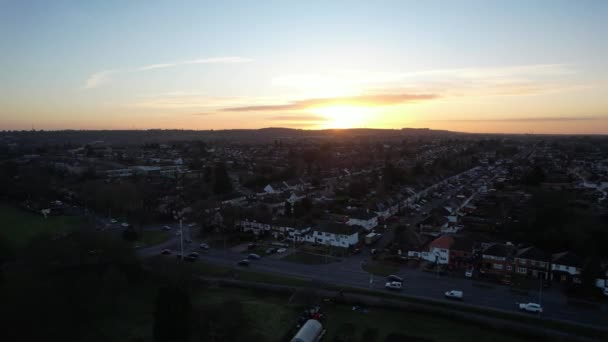 英国卢顿 2023年1月30日 日落在卢顿上空 慢镜头 — 图库视频影像