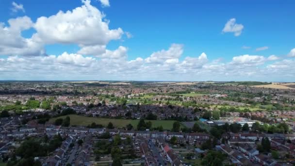 Flygbilder Från Luton Englands Bostadsområde — Stockvideo