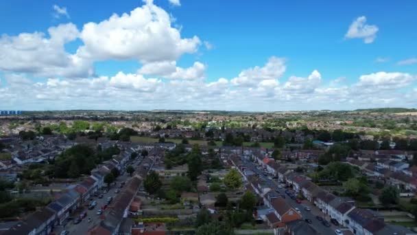 Luchtfoto Van Het Residential District Luton England — Stockvideo