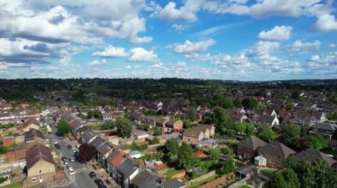 Luton İngiltere 'nin Yerleşim Bölgesinin Hava Görüntüleri