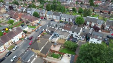 Luton İngiltere 'nin Yerleşim Bölgesinin Hava Görüntüleri