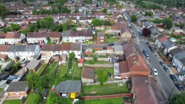 Luton İngiltere 'nin Yerleşim Bölgesinin Hava Görüntüleri