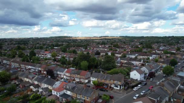 Luchtfoto Van Het Residential District Luton England — Stockvideo
