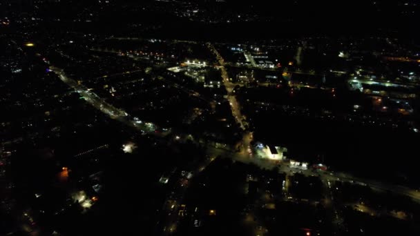 Ngiliz Şehir Hava Turu Geceleyin — Stok video