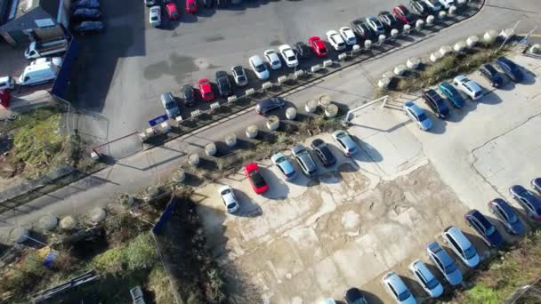 Aerial Footage Free Car Parking Leagrave Railway Station Luton England — Αρχείο Βίντεο