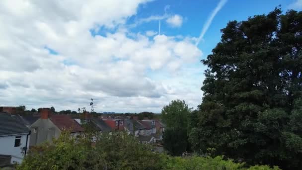 Blick Aus Der Vogelperspektive Auf Sich Schnell Bewegende Dramatische Wolken — Stockvideo