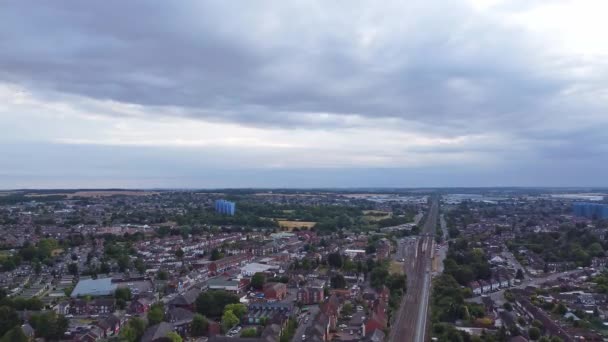 Luton Angleterre Royaume Uni Juillet 2022 Vue Aérienne Des Quartiers — Video