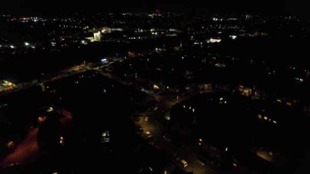Evlerin Üzerinde Gecenin Görüntüsü — Stok video