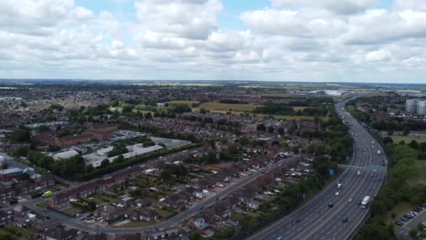Aerial Footage Roads Luton City England Captured July 5Th 2023 — Stock video