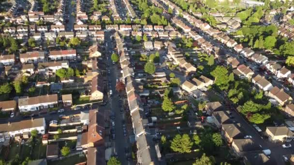 Luftaufnahme Wohnviertel Von Luton — Stockvideo