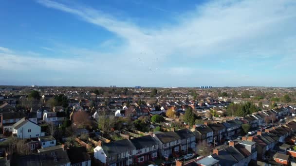 Housing Residential District Street Road Eastern Luton City England — Stock video