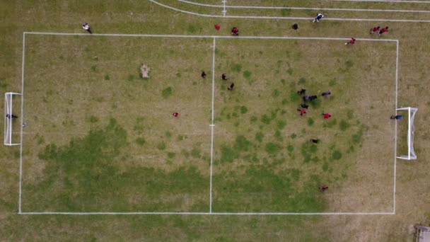 Aerial View Football Playground Luton City Windy Cloudy Day Captured — 图库视频影像