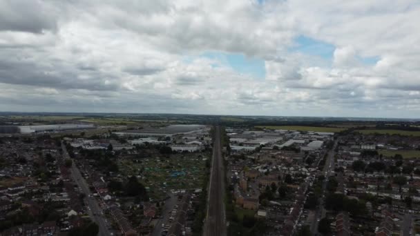 England Luton 5Th July 2023 Aerial View Luton England Railway — Stok video