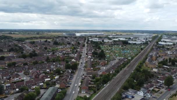 England Luton 5Th July 2023 Aerial View Luton England Railway — Stockvideo