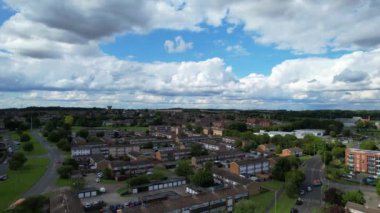 Most Beautiful High Angle Footage of Northern Luton Town of England UK Residentials. The Footage was Captured During Sunset with Drone's Camera on 19th July, 2023
