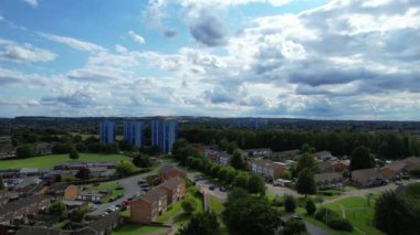 Most Beautiful High Angle Footage of Northern Luton Town of England UK Residentials. The Footage was Captured During Sunset with Drone's Camera on 19th July, 2023