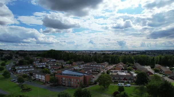 Most Beautiful High Angle Footage Northern Luton Town England Residentials — Vídeo de Stock