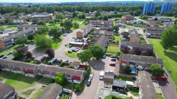 Most Beautiful High Angle Footage Northern Luton Town England Residentials — Stock video