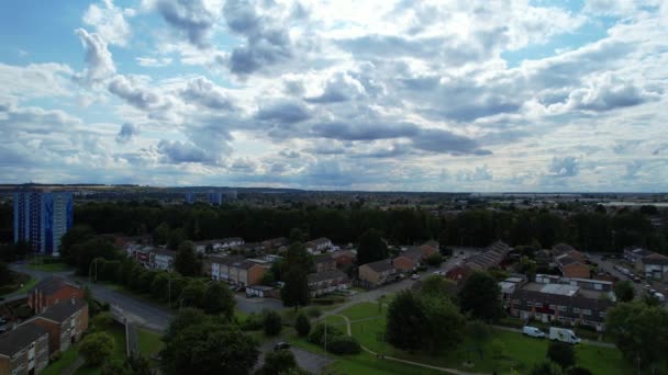 Most Beautiful High Angle Footage Northern Luton Town England Residentials — Vídeos de Stock