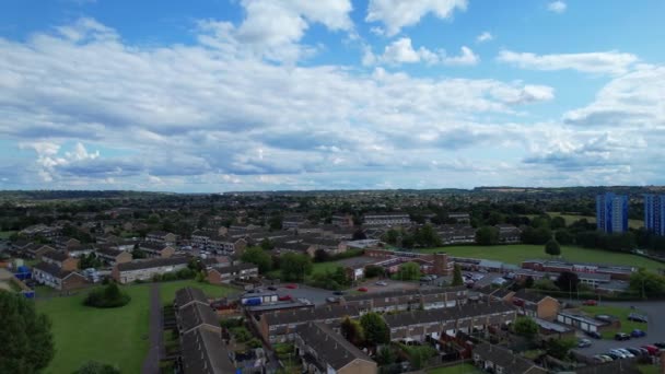 Most Beautiful High Angle Footage Northern Luton Town England Residentials — Stok video