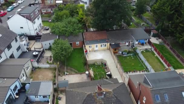 Zdjęcia Lotnicze Dzielnicy Mieszkaniowej Luton Anglia Nagranie Kamery Drona Lipca — Wideo stockowe