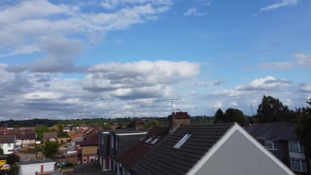 Imágenes Aéreas Del Distrito Viviendas Ciudad Luton Inglaterra Capturado Con — Vídeos de Stock