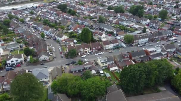 Luchtbeelden Van Het Woondistrict Van Luton City Engeland Opgenomen Met — Stockvideo
