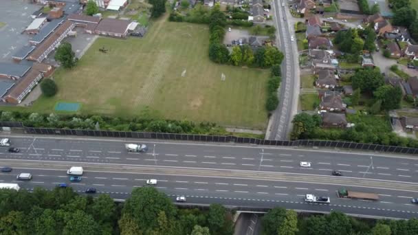 Zdjęcia Lotnicze Miasta Luton Drogami Anglia Nagranie Kamery Drona Lipca — Wideo stockowe