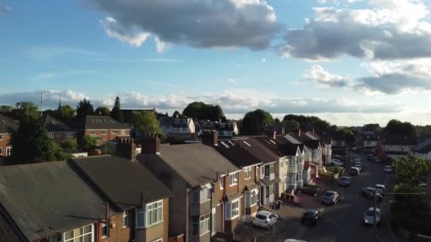 Letecké Záběry Rezidenční Čtvrti Lutonu Anglii Zachycen Kamerou Drone Května — Stock video