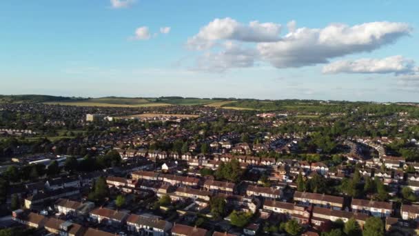 Luchtfoto Van Het Residential District Van Luton England Opgenomen Met — Stockvideo