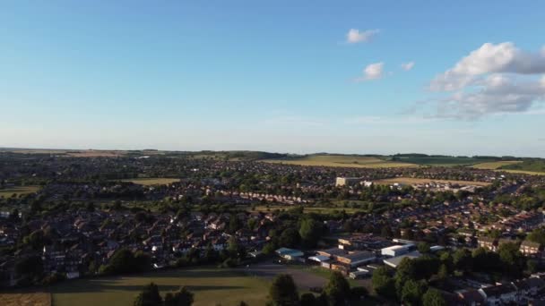 Воздушные Съемки Жилого Района Лутон Англия Снято Дрон Камерой Мая — стоковое видео