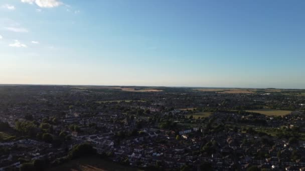 Flygbilder Från Luton Englands Bostadsområde Fångad Med Drönarkamera Den Maj — Stockvideo