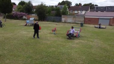 Luton 'daki Dallow Road Park' ın yüksek açılı görüntüleri. 7 Haziran 2023 'te Drone' un Kamerası ile yakalanmış.