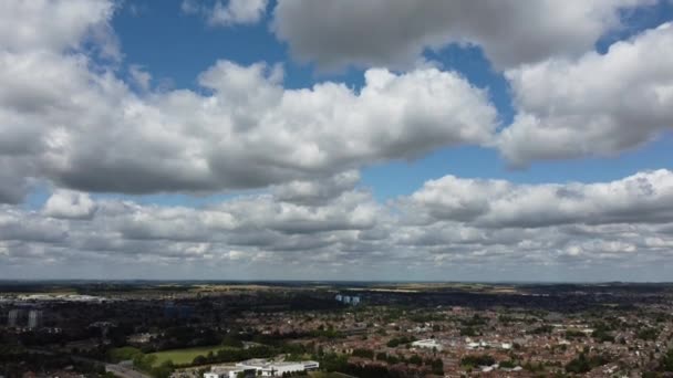 Rychle Pohybující Dramatické Mraky Nad Anglií Drone Vysoký Úhel Záběry — Stock video