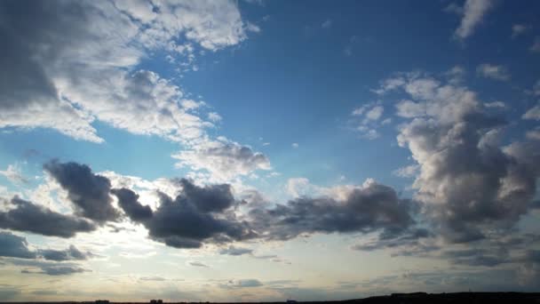 Most Beautiful Sky Clouds Just Sunset England Great Britain — Stock Video