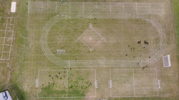 Aerial View Football Playground Luton City Windy Cloudy Day Captured — Wideo stockowe