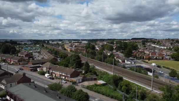 England Luton 5Th July 2023 Aerial View Luton England Railway — Wideo stockowe