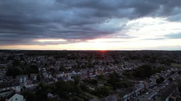Luftaufnahmen Des Residential District Von Luton England Aufgenommen Mit Drohnen — Stockvideo
