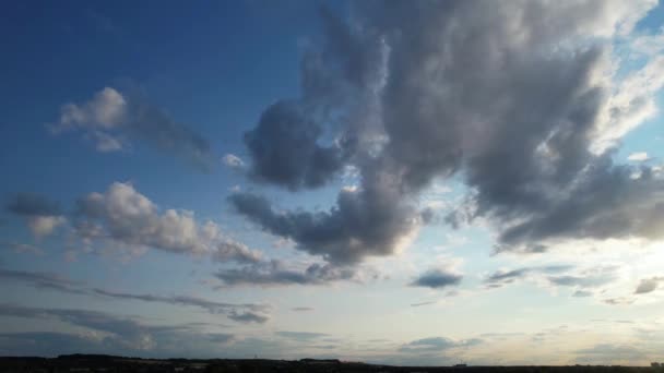 Dramatical Clouds Sky England — Stock Video