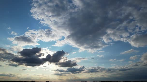 Dramatical Clouds Sky England — Stock Video