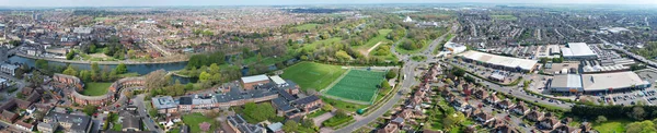 Panoramic Aerial View Landscape Close Historical Bedford City Countryside Stewartby — Fotografia de Stock
