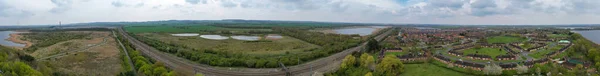 Панорамний Вид Повітря Пейзаж Близько Історичної Сільської Місцевості Бедфорд Сіті — стокове фото