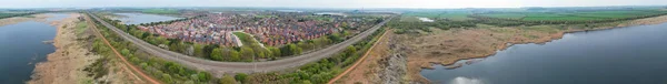 Panoramic Aerial View Landscape Close Historical Bedford City Countryside Stewartby — Fotografia de Stock